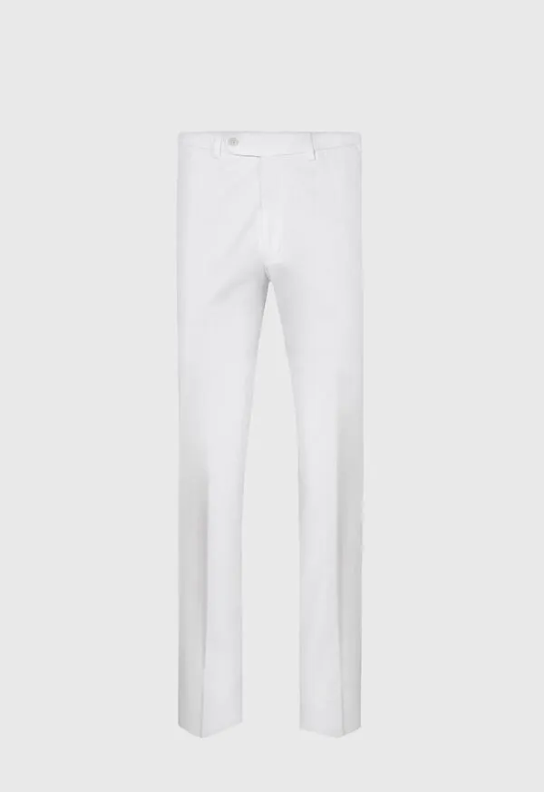 Paulstuart Pants Mens Cotton Plain Front Newton Pant White