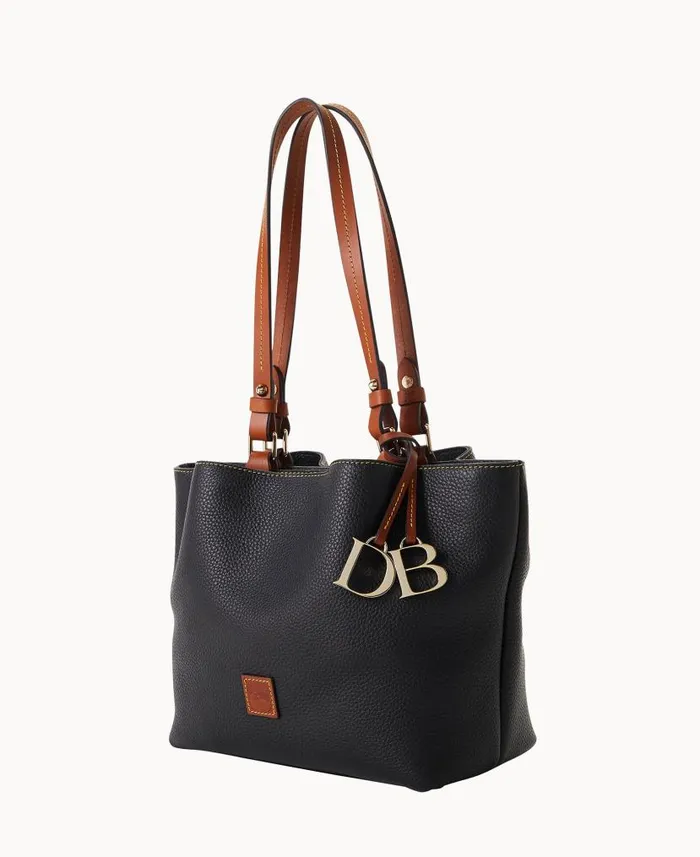 Pebble Grain Small Flynn Black Woman Dooney and Bourke Shoulder Bags Pebble Grain Small Flynn Black Woman Dooney and Bourke Shoulder Bags