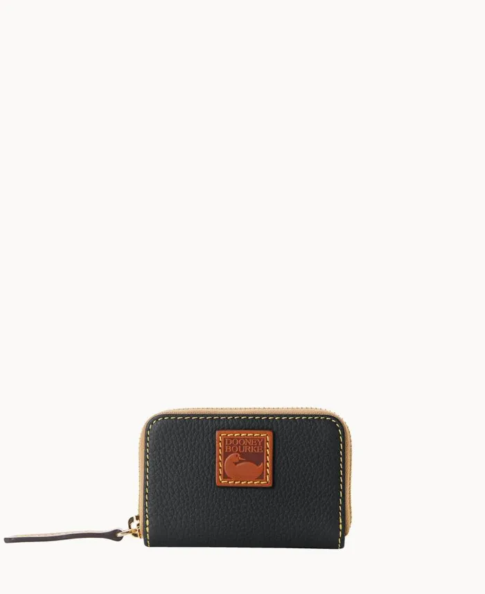 Pebble Grain Zip Around Credit Card Case Black ManWoman Dooney and Bourke Wallets Pebble Grain Zip Around Credit Card Case Black ManWoman Dooney and Bourke Wallets