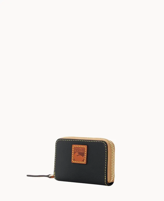 Pebble Grain Zip Around Credit Card Case Black ManWoman Dooney and Bourke Wallets Pebble Grain Zip Around Credit Card Case Black ManWoman Dooney and Bourke Wallets