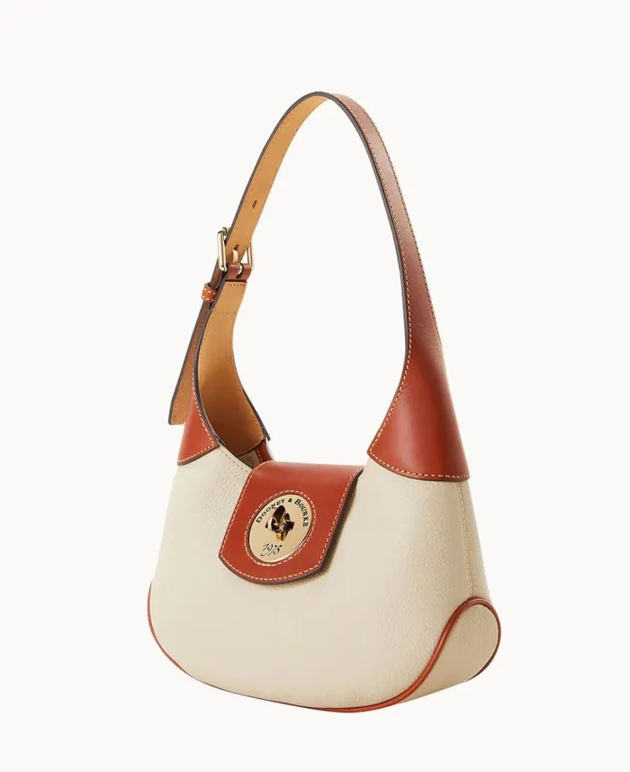 Pebble Turnlock Hobo 26 Bone Woman Dooney and Bourke Shoulder Bags Pebble Turnlock Hobo 26 Bone Woman Dooney and Bourke Shoulder Bags