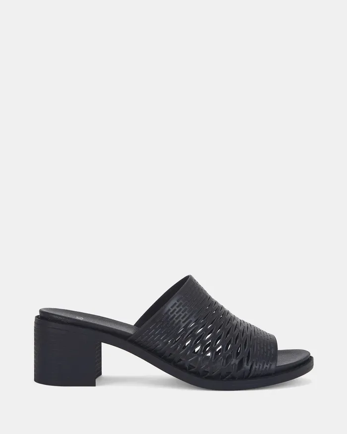 Peep Toes FRANCISCO BLACK Mid Heels NOVO Shoes Women
