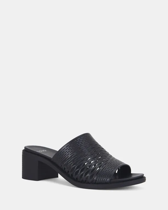 Peep Toes FRANCISCO BLACK Mid Heels NOVO Shoes Women