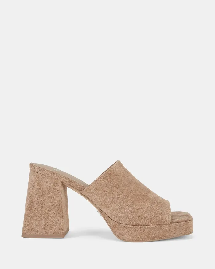 Peep Toes NOVO Shoes Women FUTURA CAMEL Open Toe Heels
