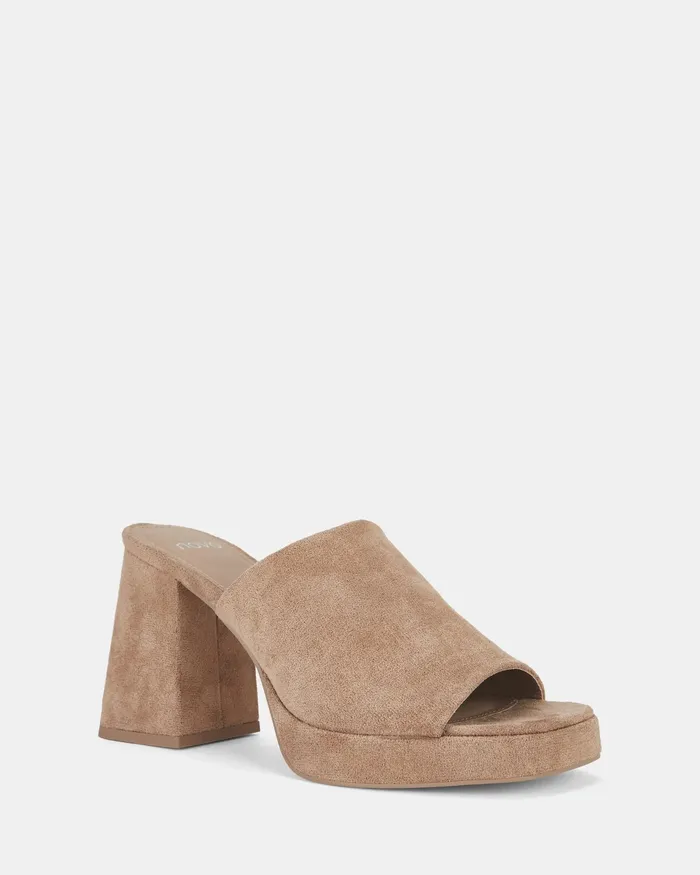 Peep Toes NOVO Shoes Women FUTURA CAMEL Open Toe Heels