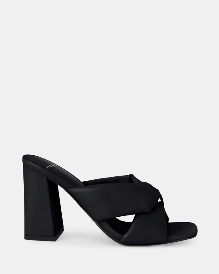 Peep Toes Women NOVO Shoes FAIZA BLACK Open Toe Heels