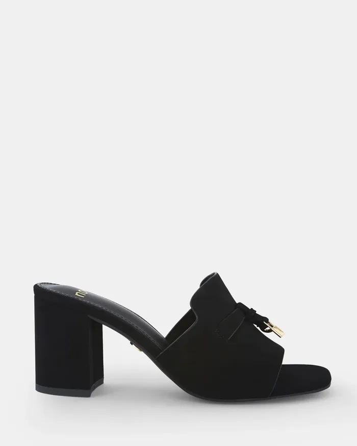 Peep Toes Women NOVO Shoes FURGIE BLACK Open Toe Heels