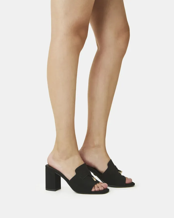 Peep Toes Women NOVO Shoes FURGIE BLACK Open Toe Heels