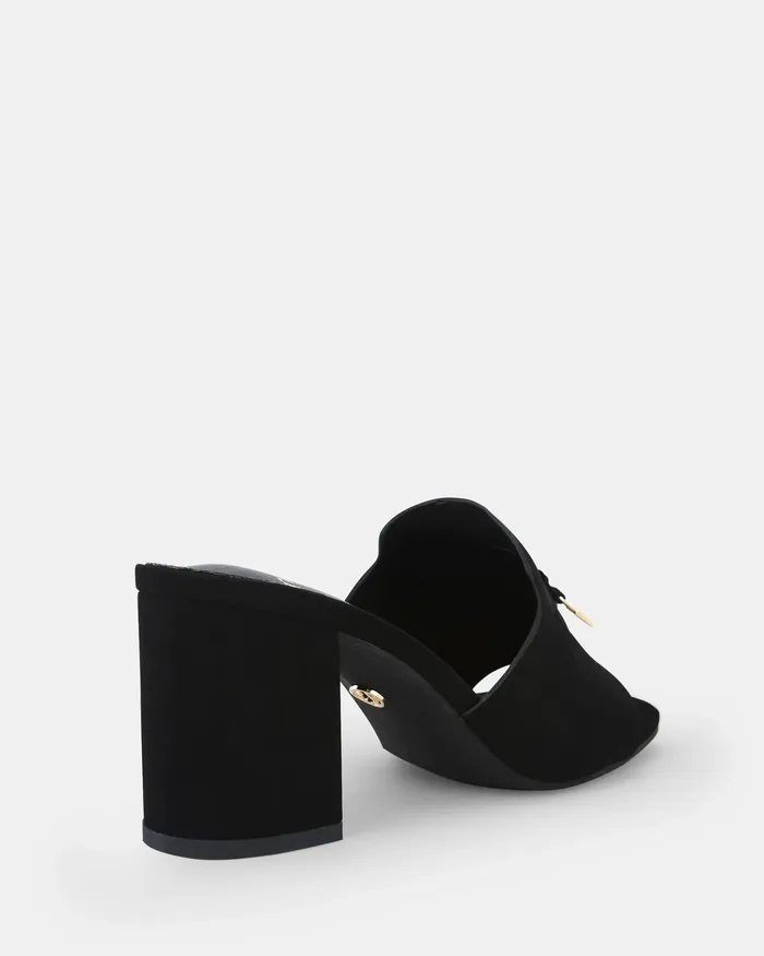 Peep Toes Women NOVO Shoes FURGIE BLACK Open Toe Heels