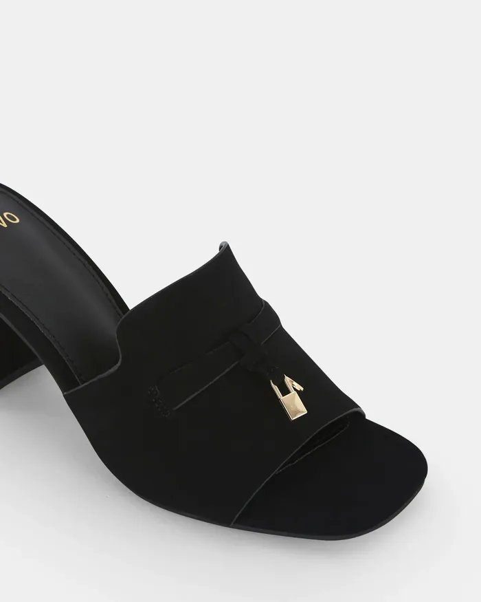 Peep Toes Women NOVO Shoes FURGIE BLACK Open Toe Heels