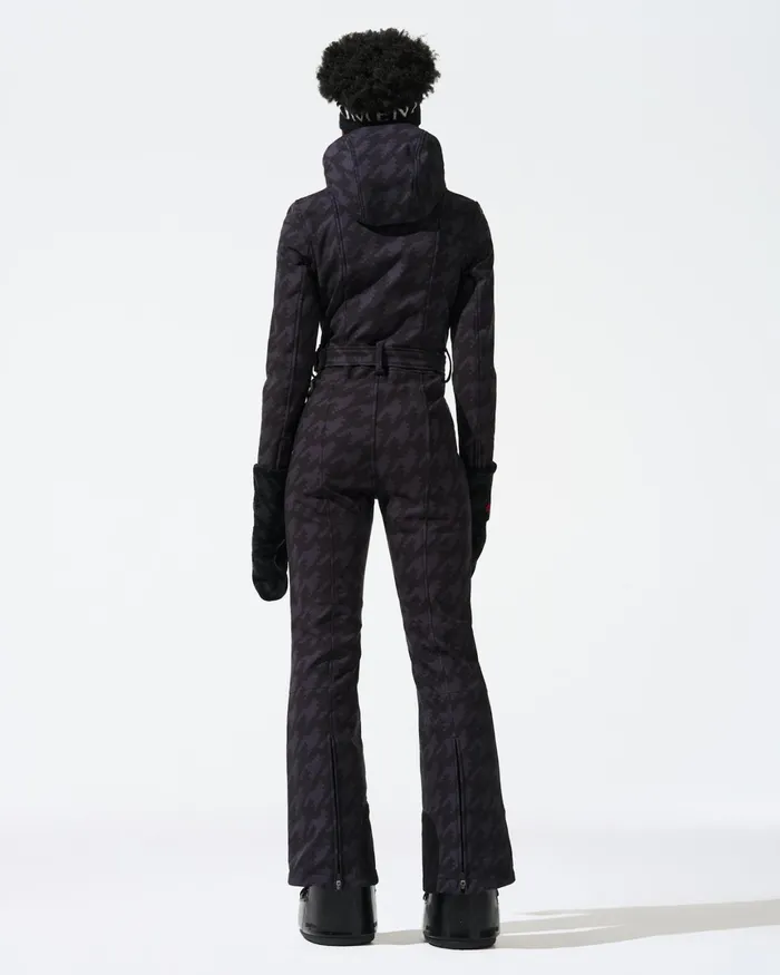 Perfect Moment Houndstooth Tignes Ski Suit Black Houndstooth Women Ski Suits