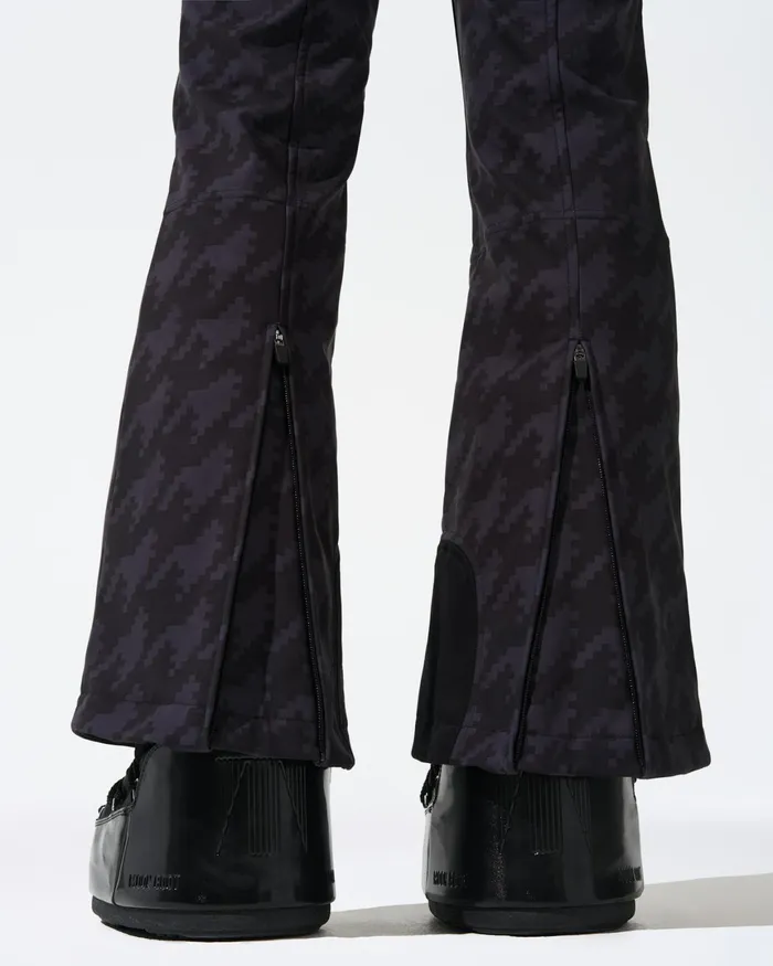Perfect Moment Houndstooth Tignes Ski Suit Black Houndstooth Women Ski Suits