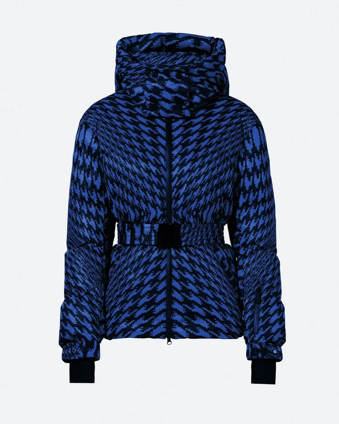 Perfect Moment Twisted Houndstooth Candice Down Parka Jacket Indigo Twisted Houndstooth Women Jackets Perfect Moment Twisted Houndstooth Candice Down Parka Jacket Indigo Twisted Houndstooth Women Jackets