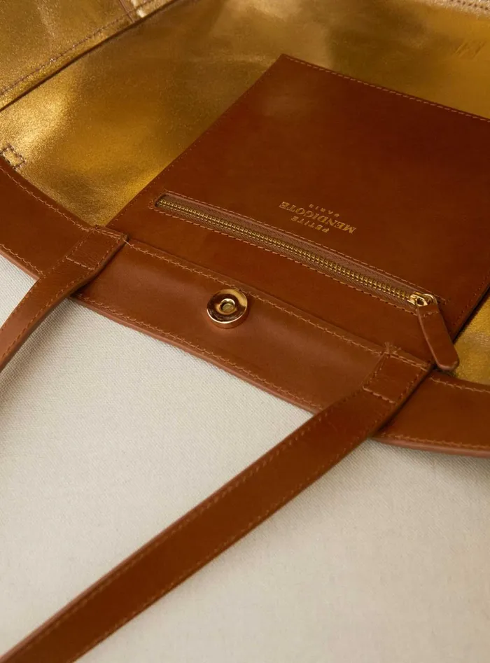 Petite Mendigote Baskets Fw24 Cabas Susanne Cuir Camel Leather 8211 Women