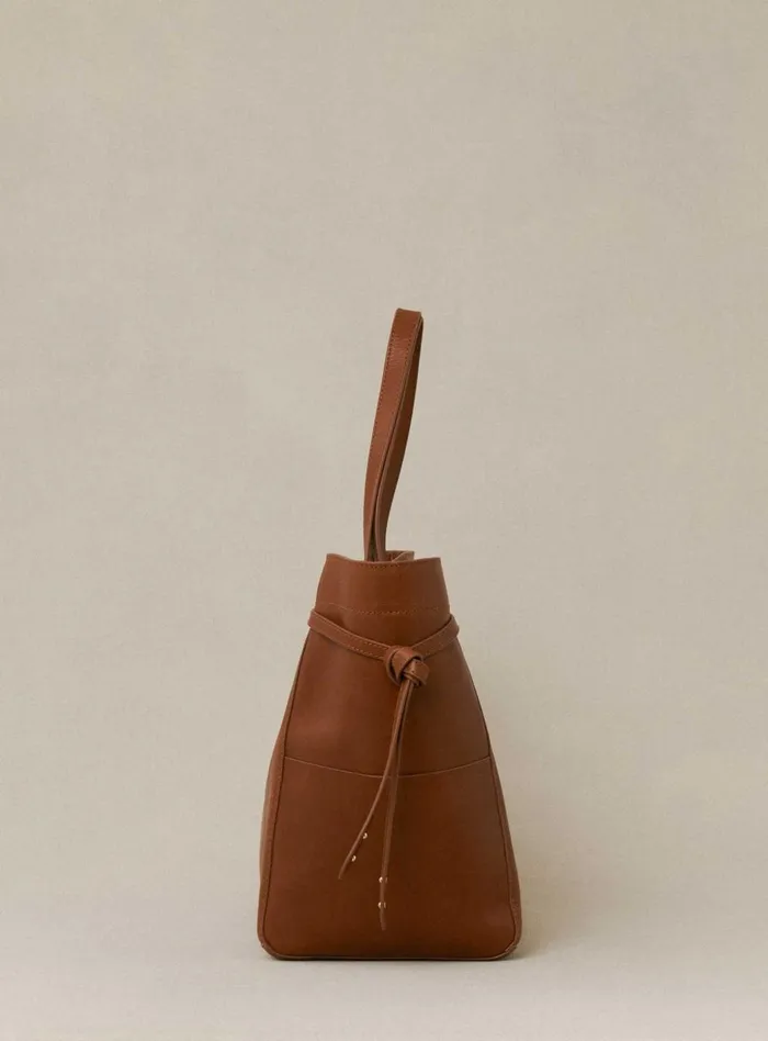 Petite Mendigote Baskets Fw24 Cabas Susanne Cuir Camel Leather 8211 Women