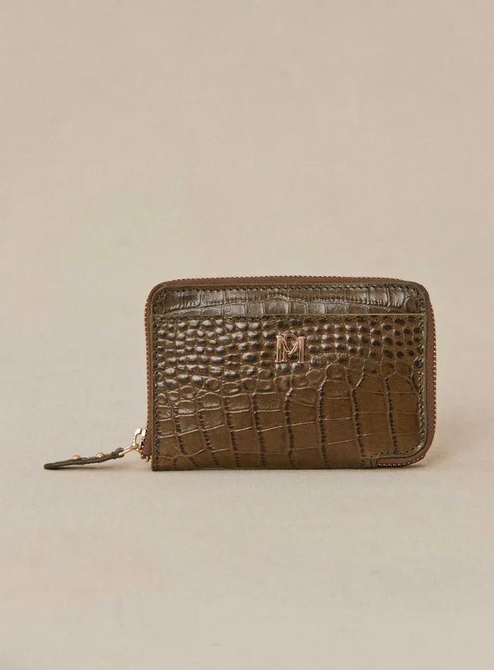 Petite Mendigote Little Leather Shop Fw24 Porte Carte Edouard Croco Khaki 8211 Women Petite Mendigote Little Leather Shop Fw24 Porte Carte Edouard Croco Khaki 8211 Women