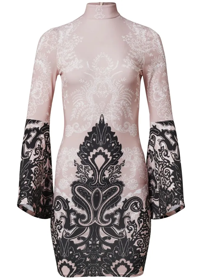 PRINTED BODYCON DRESS Off White Multi Women VENUS Bodycon Dresses