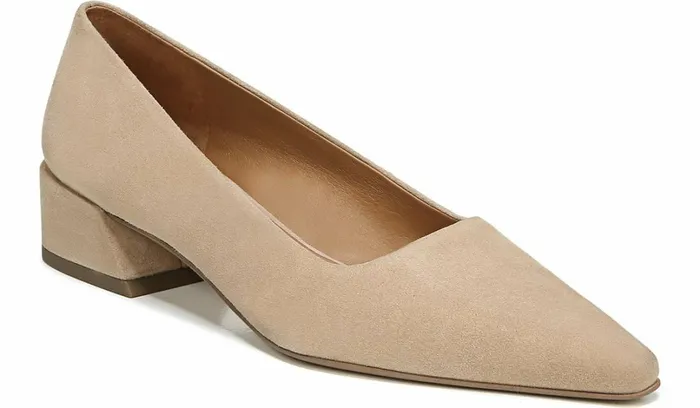 Pumps Women Franco Sarto Sarto Modena Block Heel Pump Nude Leather