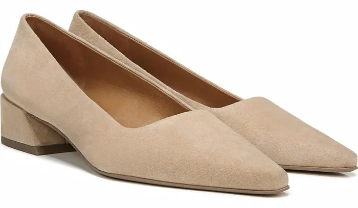 Pumps Women Franco Sarto Sarto Modena Block Heel Pump Nude Leather