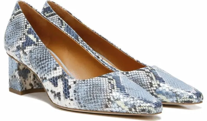 Pumps Women Franco Sarto Sarto Regal Pump Airy Blue Snake Leather