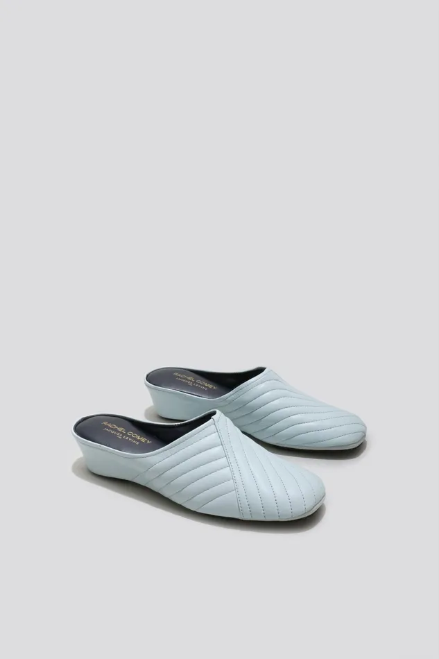 Rachel Comey Flats Loafers Women RC X JL Quilted Slipper Pastel Blue