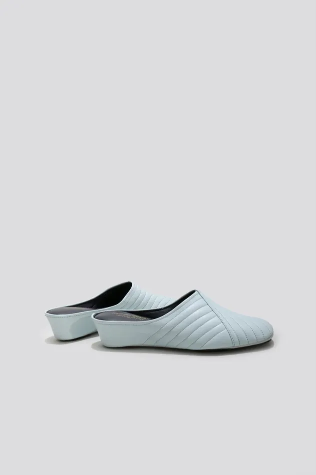 Rachel Comey Flats Loafers Women RC X JL Quilted Slipper Pastel Blue