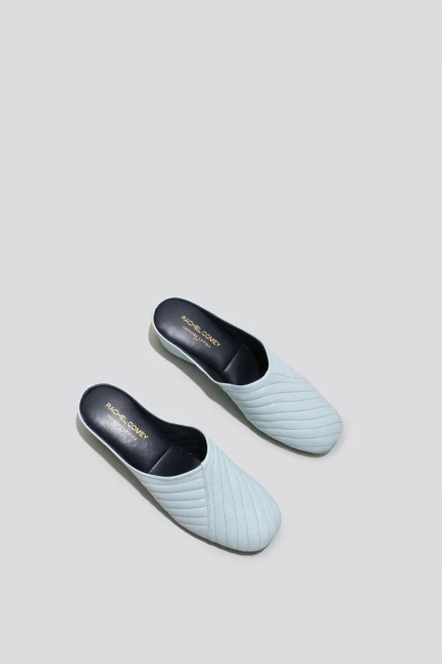 Rachel Comey Flats Loafers Women RC X JL Quilted Slipper Pastel Blue