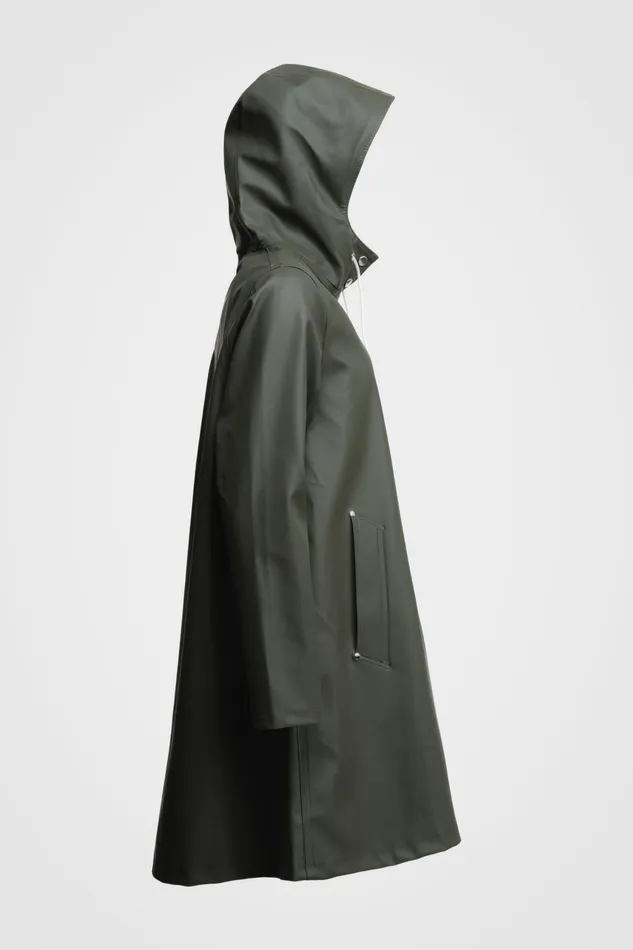 Raincoats Women Stutterheim Green Raincoat 8211 Mosebacke