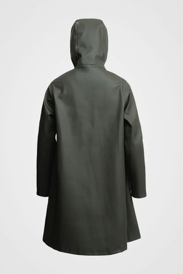Raincoats Women Stutterheim Green Raincoat 8211 Mosebacke