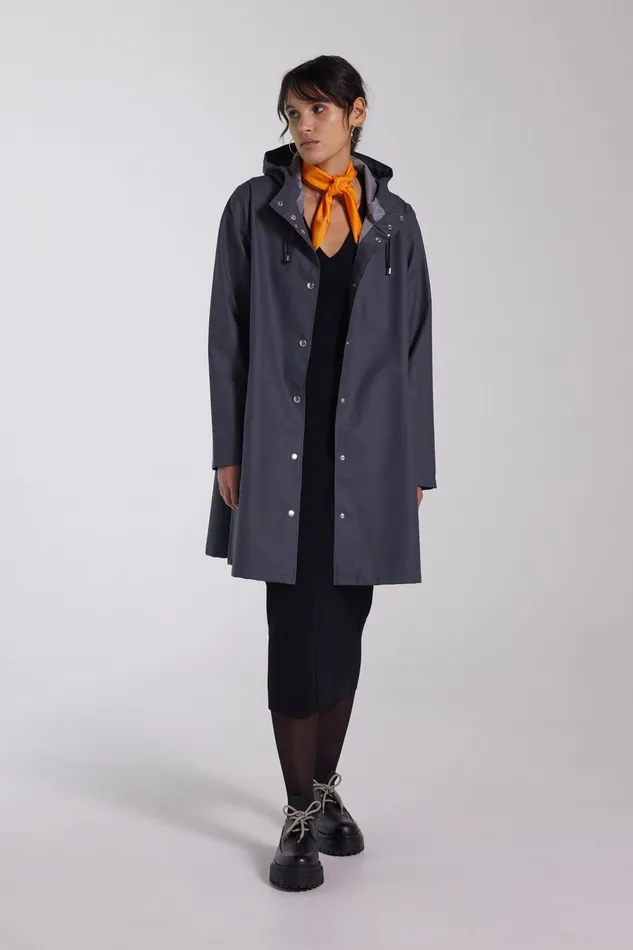 Raincoats Women Stutterheim Mosebacke Lightweight Raincoat Charcoal