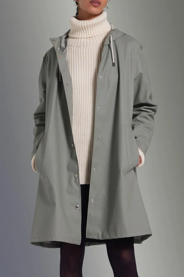 Raincoats Women Stutterheim Mosebacke Lightweight Raincoat Khaki Green