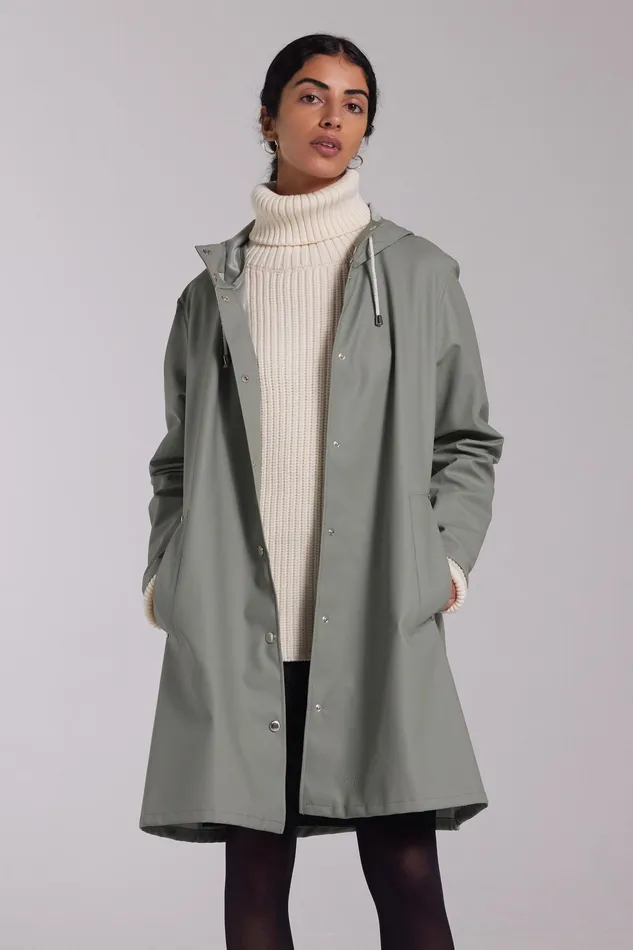 Raincoats Women Stutterheim Mosebacke Lightweight Raincoat Khaki Green