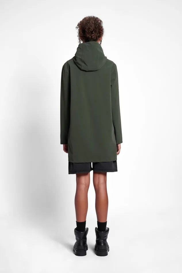 Raincoats Women Stutterheim Stockholm Lightweight Matte Zip Raincoat Green
