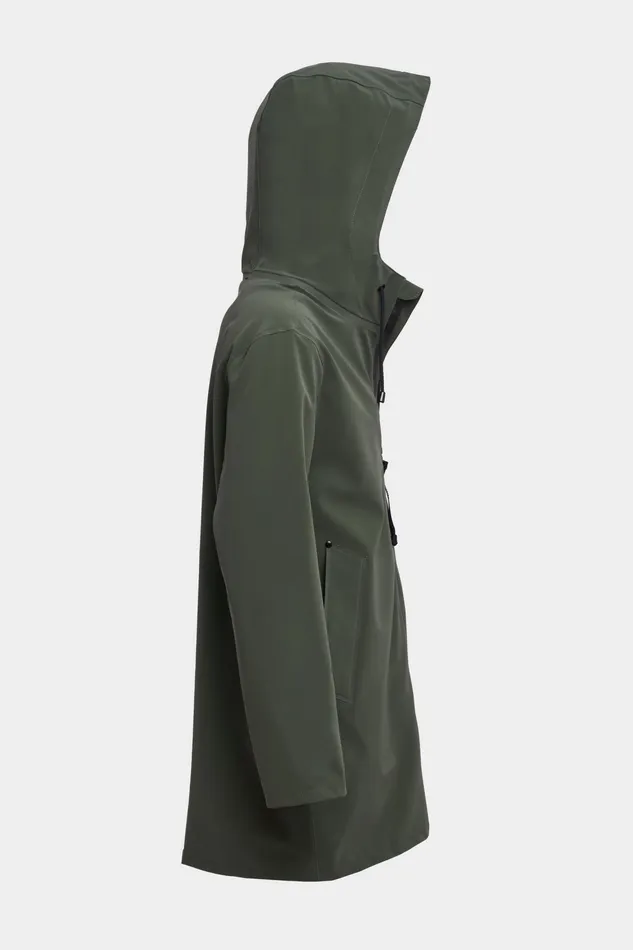 Raincoats Women Stutterheim Stockholm Lightweight Matte Zip Raincoat Green