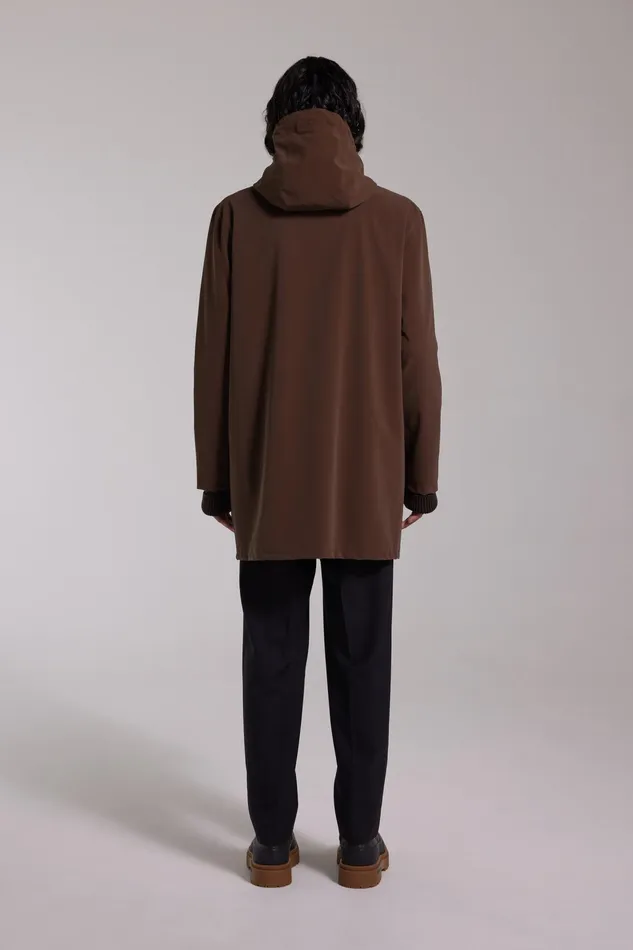 Raincoats Women Stutterheim Stockholm Lightweight Zip Matte Raincoat Dark Brown