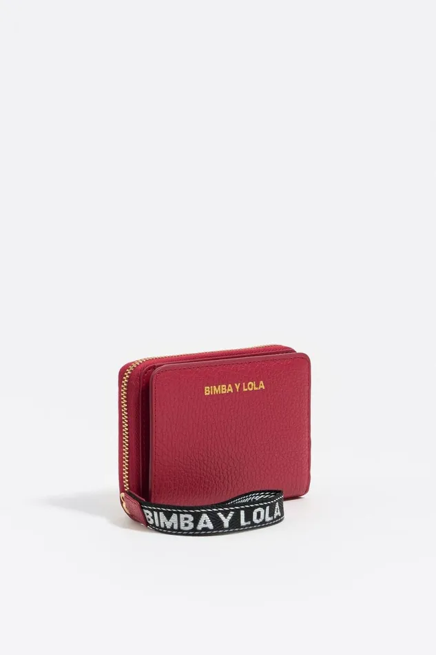 Red Leather Flap Purse Red Women Bimba Y Lola Wallets And Coin Purses