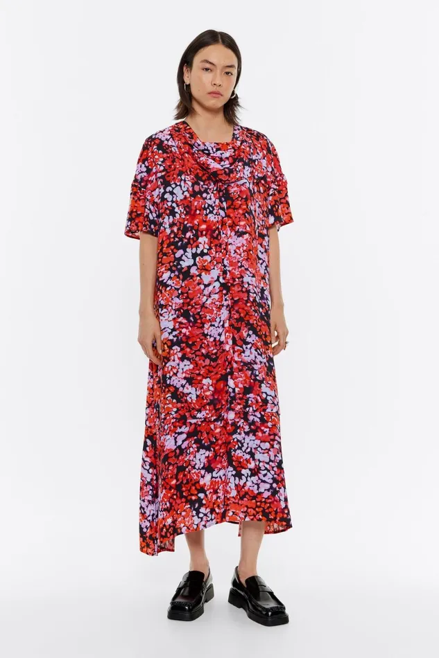 Red Leomimosa Scarf Midi Dress Leomimosa Red Women Bimba Y Lola Dresses And Jumpsuits Red Leomimosa Scarf Midi Dress Leomimosa Red Women Bimba Y Lola Dresses And Jumpsuits