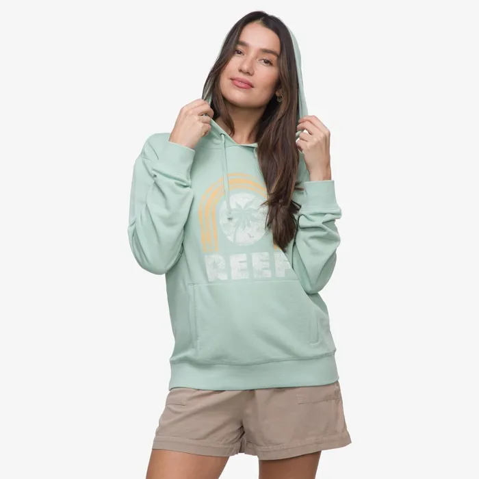 Reef Hoodies Sweaters and Jackets Fountains Pullover Hoodie Still Green 8211 Women