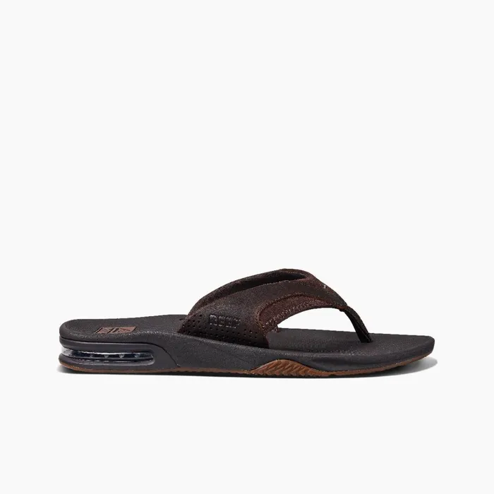 Reef Sandals Leather Fanning Dark Brown 8211 Men