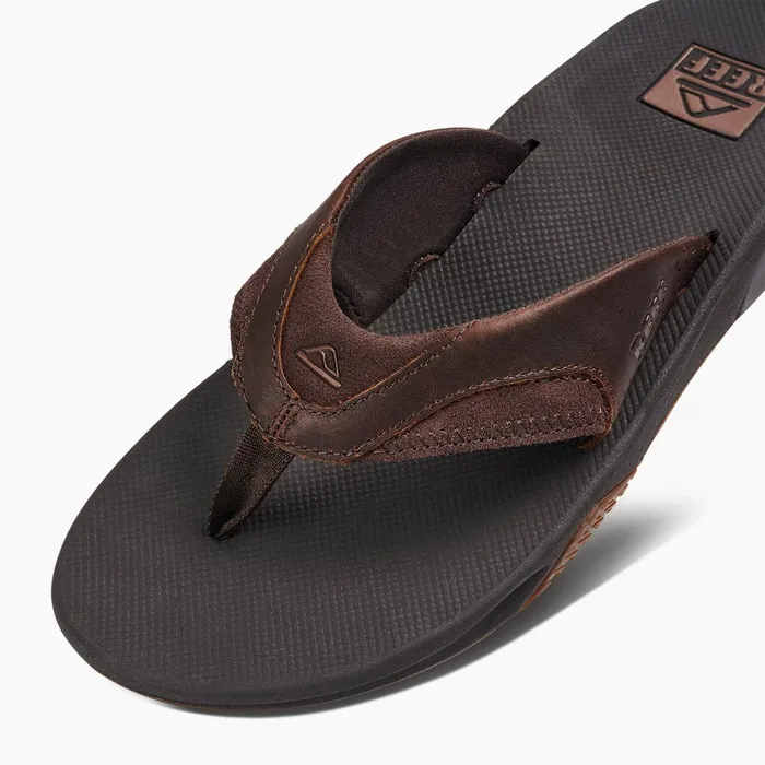 Reef Sandals Leather Fanning Dark Brown 8211 Men Reef Sandals Leather Fanning Dark Brown 8211 Men