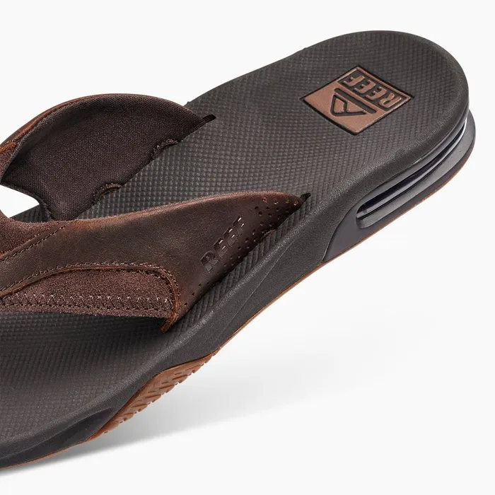 Reef Sandals Leather Fanning Dark Brown 8211 Men Reef Sandals Leather Fanning Dark Brown 8211 Men