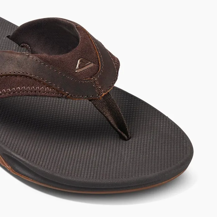 Reef Sandals Leather Fanning Dark Brown 8211 Men Reef Sandals Leather Fanning Dark Brown 8211 Men
