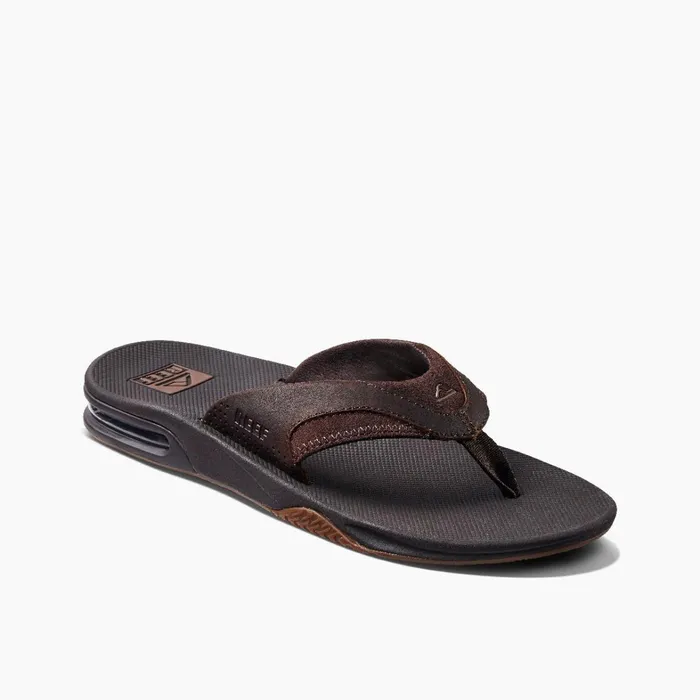 Reef Sandals Leather Fanning Dark Brown 8211 Men Reef Sandals Leather Fanning Dark Brown 8211 Men