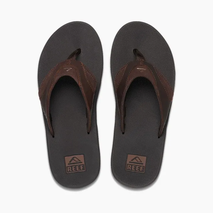 Reef Sandals Leather Fanning Dark Brown 8211 Men Reef Sandals Leather Fanning Dark Brown 8211 Men