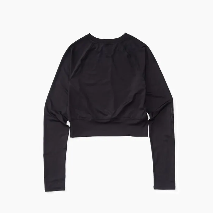 Reef Sets Crest Crop Long Sleeve Surf Shirt Caviar 8211 Women Reef Sets Crest Crop Long Sleeve Surf Shirt Caviar 8211 Women