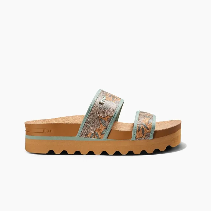 Reef Slides Cushion Vista Hi Frosty Cork 8211 Women
