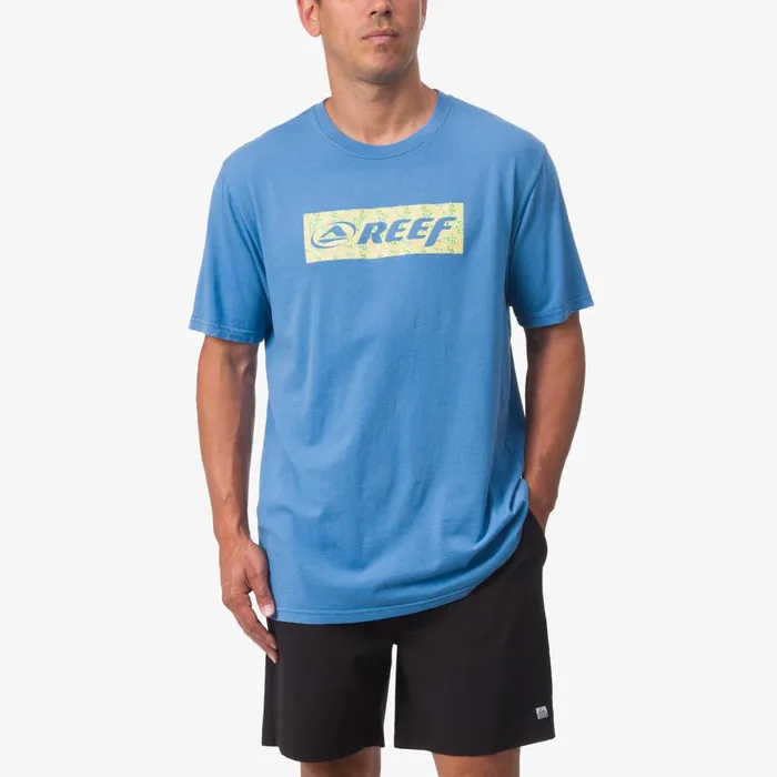 Reef TShirts and Shirts Decades Tee Parisian Blue 8211 Men