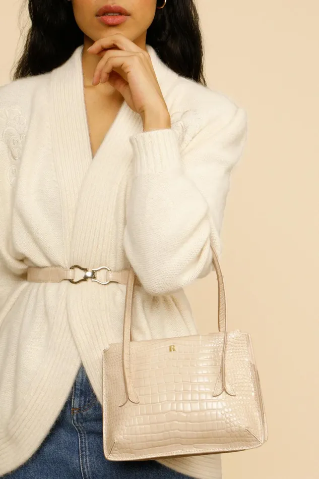 Rouje J Bag Croco Beige Women Bags