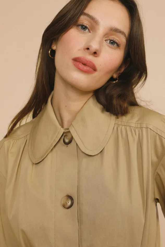 Rouje JOHN Coat Beige Women Coats and Jackets