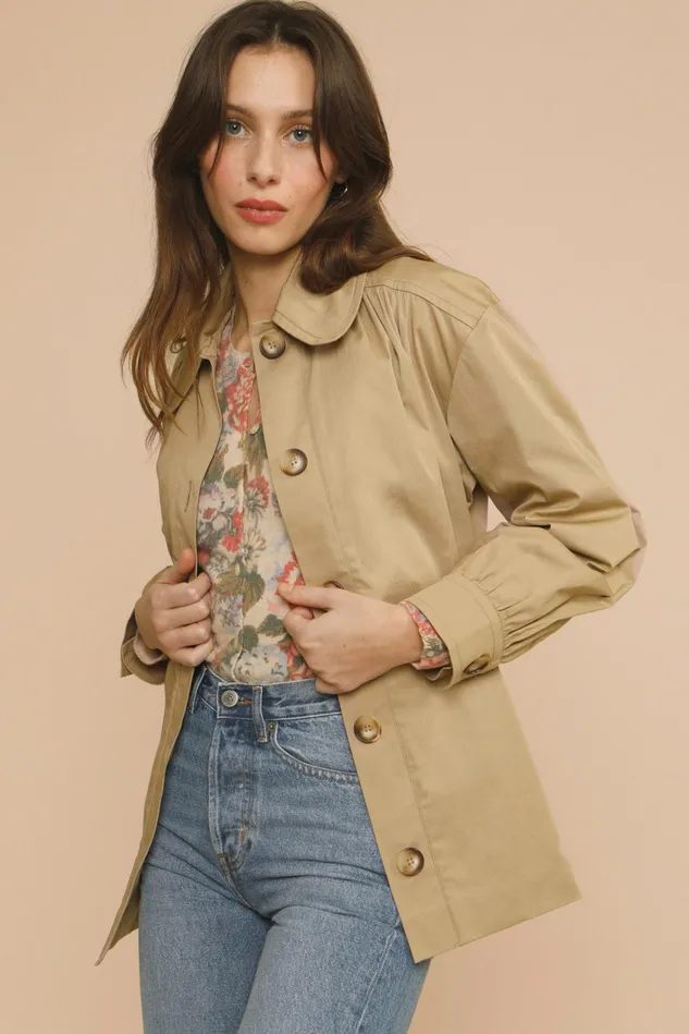 Rouje JOHN Coat Beige Women Coats and Jackets